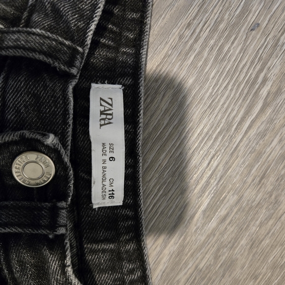 Zara Girl's Black Jeans Size 6 New without Tag - Picture 2 of 4
